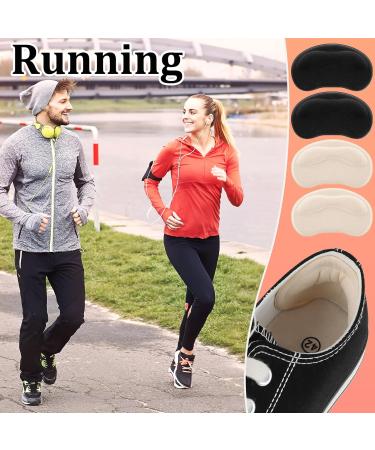 Sibba Heel Pillow Pads - 4 Pairs Self-Adhesive Heel Grip Inserts for Loose Shoes & Boots | Reusable Anti-Bubble Protection for Women (Beige) - Buy Online on GoSupps.com