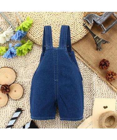KIDSCOOL SPACE Baby Girl Jean Overalls with 3D Bunny | Toddler Denim Outfit 2-3 Years Blue-2084 - Buy Online on GoSupps.com