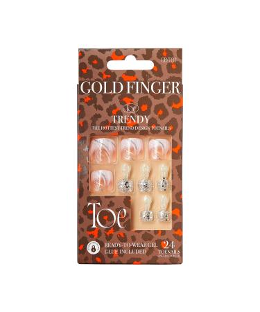 Amazon.com: GoldFinger Premium False Nails Glue On Nails Luxury Press On  Nails Bonus 5PCS Glue Included (Ruby on Right) : Beauty & Personal Care