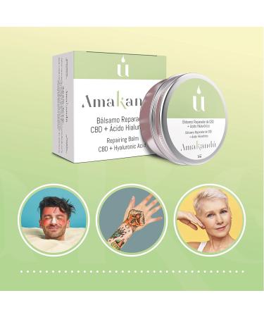 Repairing Balm with Hyaluronic Acid - Acne Treatment - Moisturizes Repairs Skin - Peeling Itching Redness - 100ml - Amakandu - Made in Spain - Buy Online on GoSupps.com