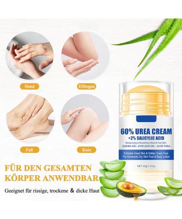  MrCuvaryas Urea cream with 42% for very dry and rough skin maximum strength foot lotion cream for dry chapped feet hands heels elbows - Buy Online on GoSupps.com