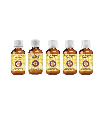 DEve Herbes Pure spinach seed oil (spinacia oleracea) natural therapeutic quality cold -pressed (pack of five) 100ml x 5 (16.9 oz) 100 ml (5 Pack)