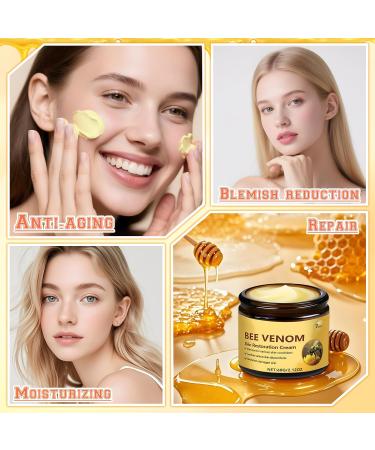 Bee Venom Skin Restoration Cream Professional Bee Venom Cream Reducing The Appearance Of Blemishes Wrinkles And Fine Lines Natural Moisturizer for All Skin Types (2Pcs) - Buy Online on GoSupps.com