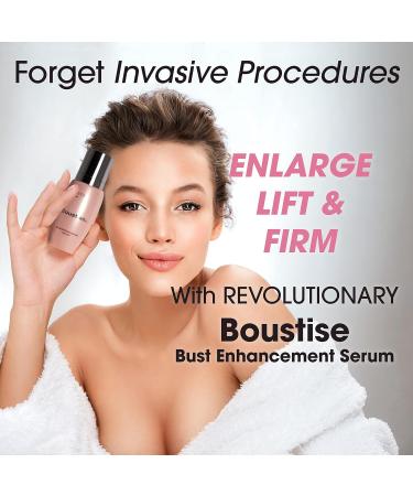 BOUSTISE Breast Enhancement Cream - Lift Firm & Volume | 12+ QuadraPLUMP Formula for Fuller Rounder Cleavage - 2.7 Oz - Buy Online on GoSupps.com
