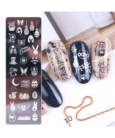 Nail stamping plate fashion flower pattern cat rabbits butterfly multi-matter stamping stencil printing pictures nail art stamp scraper tool nail art decoration nail art designs #12