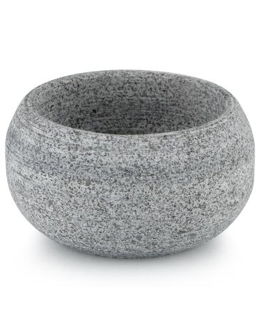 BIMUYI Soap and Cream Shaving Bowl Natural Granite Shaving Stone Bowl Decorative Shaving Bowl