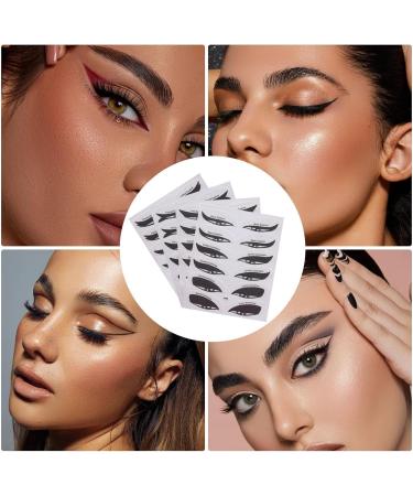Eyeshadow Stencil Eye Makeup Applicator Stickers - Eyeliner Tool Eyeliner Stickers Eyeshadow Guide Tool Paper Eyeliner Stencils Stickers for Eyes 12pcs - Buy Online on GoSupps.com