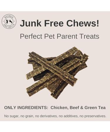 Bounce and Bella Chewy Chicken Beef & Green Tea Dog Treats - Natural 3-Ingredient Healthy Snack for Puppies 8 Weeks+ | 3 Pack - Buy Online on GoSupps.com