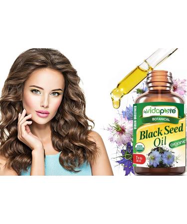 MYVIDAPURE Organic BLACK SEED OIL Certified Organic 100% Natural Pure VIRGIN UNREFINED Undiluted Cold Pressed Carrier Oil for Face Skin Hair Lip Care (1 Fl Oz) 1 Fl Oz (Pack of 1) - Buy Online on GoSupps.com