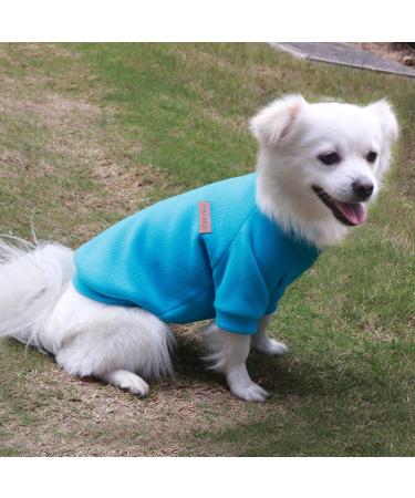 Hualisiji Dog Sweater - Fleece Warm Sweatshirt for Small Dogs | Soft & Lightweight | Easy to Wear | XXL Blue - Buy Online on GoSupps.com
