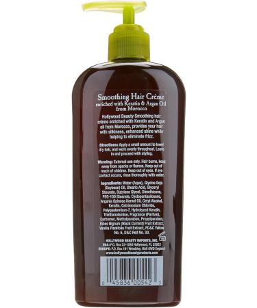 Hollywood Beauty Argan Oil Smoothing Hair Creme with Keratin | Nourish & Revitalize Your Hair International Shipping Available - Buy Online on GoSupps.com