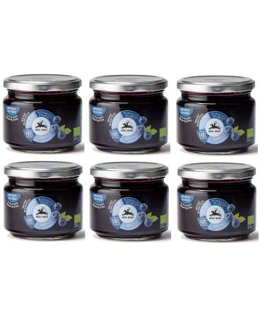 Alce Nero Organic Blueberry Compote with Organic Blueberries 270 g Pack of 6