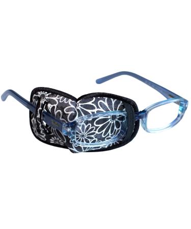Universal Black Flowers Cotton Eye Patch for Kids | Comfortable & Stylish Child Eye Patches - Shop Internationally - Buy Online on GoSupps.com