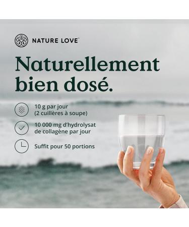 NATURE LOVE Premium Collagen Powder 500 g Collagen neutral taste from outdoor beef High bioavailability no added sugar or sweetener Laboratory tested produced in Germany - Buy Online on GoSupps.com