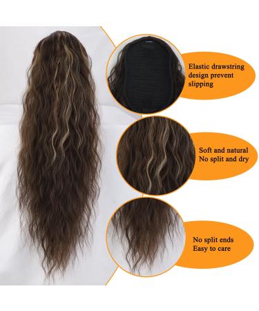 Preference Extensions Mix Brown Long Wrapped Hair Ponytail - Natural Art Hair Extensions for Women | Afro Braid Ponytail 65cm 95g 10/26 - Buy Online on GoSupps.com