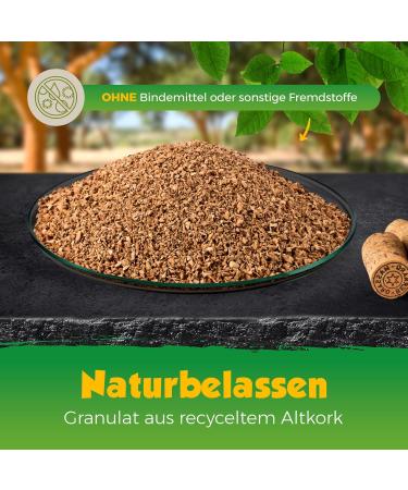High-Quality 1 Liter Fine Cork Granulate (1-2 mm) for Terrariums Reptile Substrate and Model Building Decoration - Buy Online on GoSupps.com