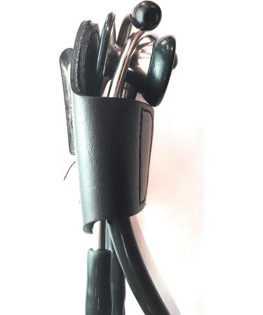 BATCLIP Black: Premium Leather Handmade Stethoscope Holder - Elegant Hip Clip for Easy and Stylish Carrying - Buy Online on GoSupps.com