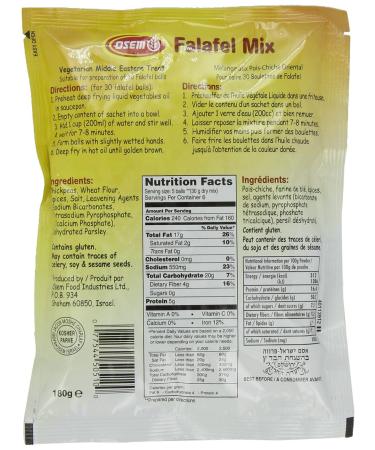 Osem Falafel Mix 6.3 oz - Pack of 12 | Authentic Vegan Snack - Buy Online on GoSupps.com