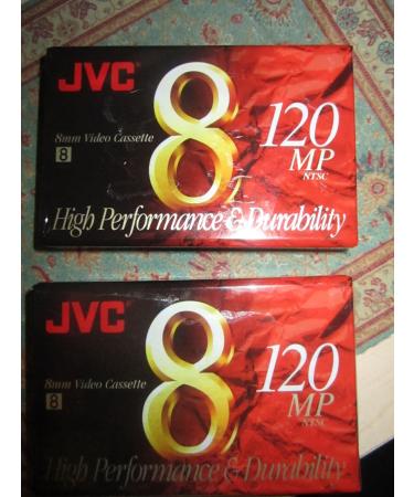 JVC 120-Minute Standard 8mm Camcorder Tapes (2 Pack) (P6120JH2)