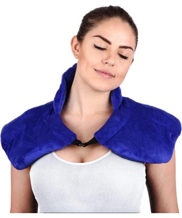 Microwavable Heating Pad for Neck and Shoulders - 5 Lb. Heavy Duty Weight - Deep Heat Therapy - Neck and Shoulder Relief - Stress and Anxiety Relief - Scented Blue - Buy Online on GoSupps.com