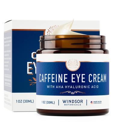 Caffeine Eye Cream for Dark Circles and Puffiness - Moisturizing  Wrinkle Reducing  Anti-Aging Coffee Bean Under Eye Cream With AHA Hyaluronic Acid  100% Pure Brazilian Coffee Oil - Boxed Version-1 oz Cream with a Box
