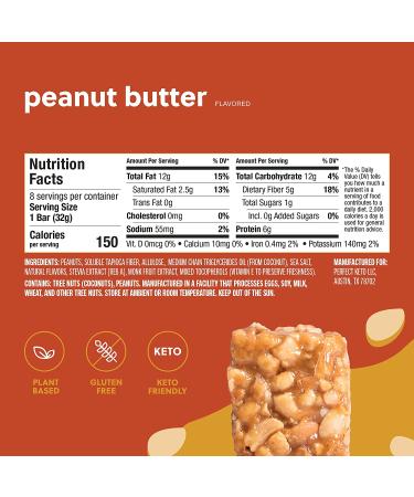 Perfect Keto Nola Bars - Gluten-Free Chewy Peanut Butter Granola Bars | Zero Added Sugar & Carbs | Nutrient-Dense Snack for Curbing Cravings | 8 Bars 32g - Buy Online on GoSupps.com