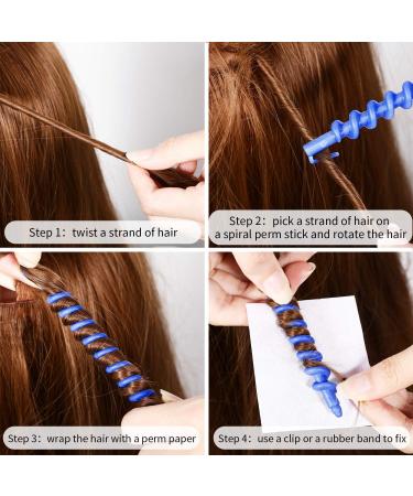 100 Long Plastic Spiral Hair Perm Rods for Styling & Curling - Salon Tools for Women and Girls - Buy Online on GoSupps.com