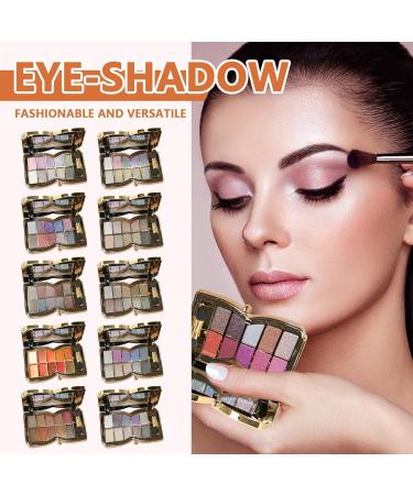 Glitter Eyeshadow Palette - 10 Highly Pigmented Shimmer Colors | Waterproof & Long Lasting Nude Makeup Set - Buy Online on GoSupps.com