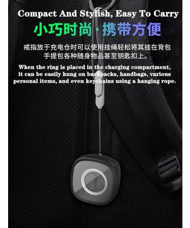 Madiou Smart Ring for Women - Waterproof Heart Rate & Sleep Tracker Bluetooth Charging - Black Size 22 - Improve Health & Wellness - Buy Online on GoSupps.com