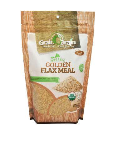 Grain Brain Golden Flax Seed Meal, Organic , Non-GMO, Packaged in Resealable Pouch Bags to preserve Freshness (12 oz) 12 Ounce (Pack of 1)