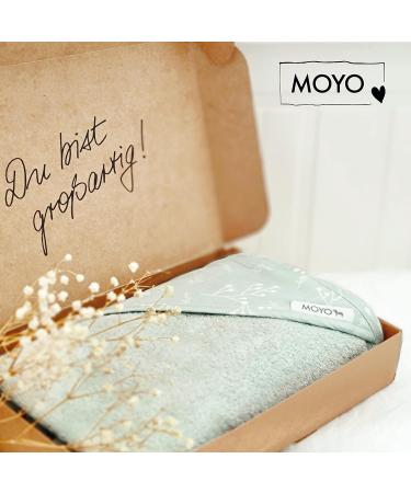 Moyo Mint Hooded Towel for Toddlers & Babies | 100% Terry Cotton Bathing Poncho | Soft & Washable Baby Bath Towel | 75x75cm Hooded Baby Towel - Buy Online on GoSupps.com