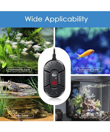 AQQA 25W Aquarium Heater with LED Display - Adjustable Temperature Control for 20-40L Aquariums - Buy Online on GoSupps.com