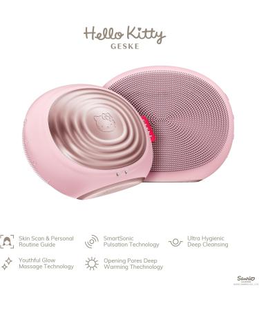 Geske x Hello Kitty Sonic Thermo Facial Brush | 5-in-1 Skin Cleaning Device | Heated Facial Cleaning & Massage Brush | Pink Electric Face Cleaner - Buy Online on GoSupps.com