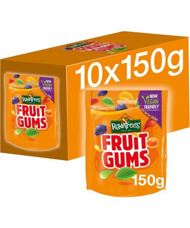  Rowntree's Rowntrees Pack of 10 bags of fruit and vegan sweets 10 x 150g - Buy Online on GoSupps.com