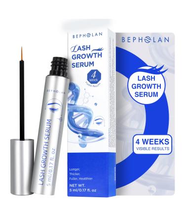 Advanced Lash Serum Eyelash Serum for Longer Eyelashes and Eyebrows Lash Enhancing Serum With Natural Formula Vegan & Cruelty A Escolha by BEPHOLAN (5mL)