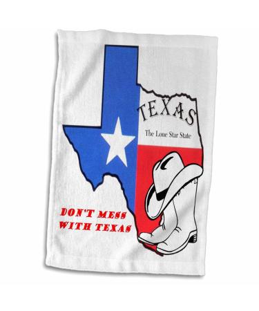 3D Rose Do not Mess with Texas TWL_52342_1 Towel  15 x 22