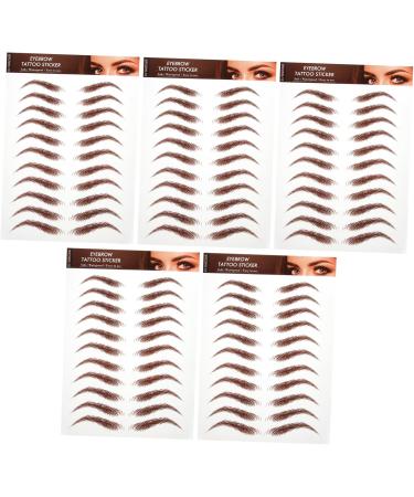 Hemoton 10 Sheets sticker eyebrow stickers peel off simulation eyebrow grooming shaping eyebrow 1 count (Pack of 1) Brownx2pcs - Buy Online on GoSupps.com