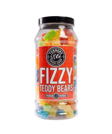 Fizzy Teddy Bears - 565g by Turners Sweet Shop Traditional Retro Gift Jar Classic Original Pick & Mix Sweets Quality Confectionary Fantastic Gifts for Him Her or Them