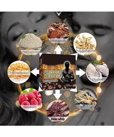 BIUBIULOVE Energy Coffee for Men - Black Maca Energy Coffee for Men Instant Maca Coffee for Men Instant Energy Enhancement Coffee (3 Boxes/30 Bags) - Buy Online on GoSupps.com