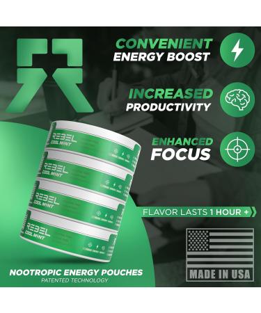 Nootropic Energy Caffeine Pouches 100mg Caffeine Alpha GPC & Huperzine A Sugar-Free Mint Flavor 15 Pouches | Boost Focus & Energy - Buy Online on GoSupps.com