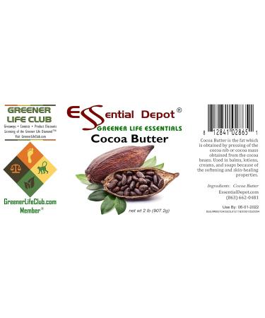Essential Depot Cocoa Butter - Raw & Unrefined - 100% Pure Natural Cocoa Scent - 2 lbs for Creams Lotions Lip Balms & Body Butters - International Shipping Available - Buy Online on GoSupps.com