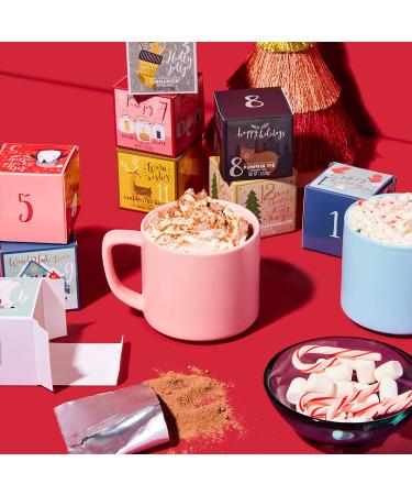 Thoughtfully Gourmet 12 Days of Christmas Hot Chocolate Gift Set - Festive Flavors Include Rocky Road, Cookies and Cream, Pumpkin Pie - Set of 12 - Buy Online on GoSupps.com