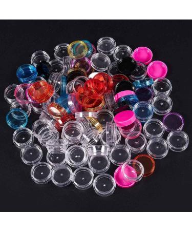 Bsowte 50 Pieces Plastic Empty Cosmetic Jar with Lid for Creams Storage Makeup Sample 5G 10 Colors - Buy Online on GoSupps.com