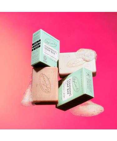 UpCircle Cinnamon + Ginger Chai Soap Bar 100g - Certified Organic Vegan Cleanser for Face and Body with French Pink Clay - Redness and Irritation Reducing Formula - Natural, Cruelty-Free & Palm Oil Free - Buy Online on GoSupps.com