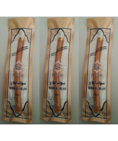 Set of 2 3 4 or 5 Islamic Miswak Natual Toothbursh/Siwak/Arak PEELU/Miswak Sticks/Chewing Stick/Salvadora Persica (Set of 3)