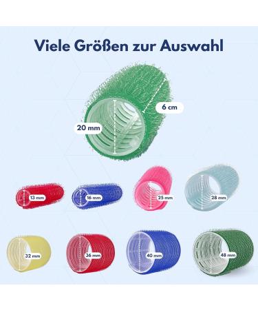 Ponik's Self-Adhering Hair Roller Curlers Set - 12 Green 20mm Curlers for Perfect Curls | Hair Styling Essentials - Buy Online on GoSupps.com