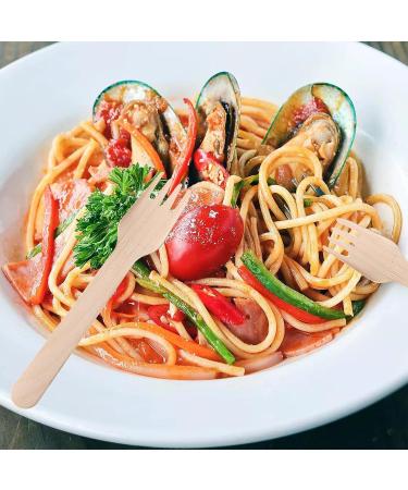 DRYIC 100 Pcs Disposable Wooden Cutlery Set Alternative to Plastic Cutlery Eco Friendly Biodegradable Compostable Cutlery Set for Parties Camping and Picnics - Buy Online on GoSupps.com