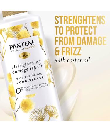 Pantene Conditioner with Castor Oil Sulfate Free Nutrient Blends Fortifying Damage Repair 400 mL White and Yellow - Buy Online on GoSupps.com