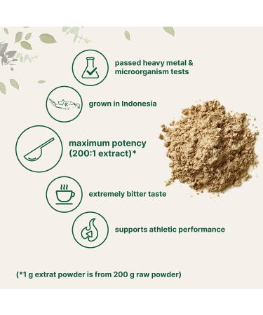Tongkat Ali Extract 200:1 Concentrate Longjack Powder 100g | Pure Eurycoma Longifolia Root Extract | Grown in Indonesia | Bitter Taste | Non-GMO | 3.53oz (1 Pack) - Buy Online on GoSupps.com