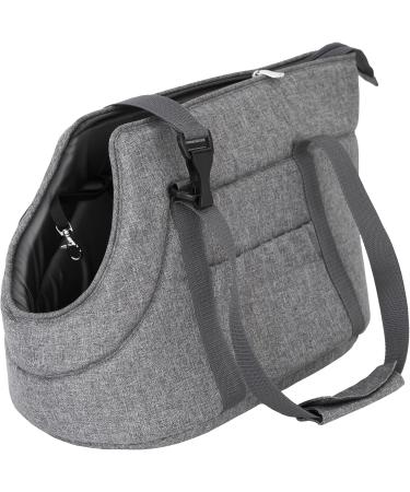 Hands-Free Dog & Cat Pocket Transport Box with Adjustable Shoulder Strap - Gray - 30x50x32 cm | Ideal for International Travel - Buy Online on GoSupps.com